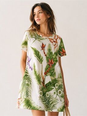 Jim Thompson Tropical Floral Mini Dress | Resort Jungle Summer